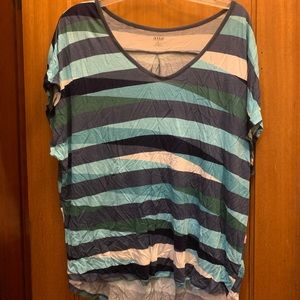 Blue and white striped shirt